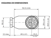 SICK Conector hembra M26 - DOS-0612W000GA3KM0