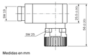 SICK Conector hembra M26 - DOS-0612W000GA3KM0