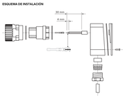 SICK Conector hembra M26 - DOS-0612W000GA3KM0