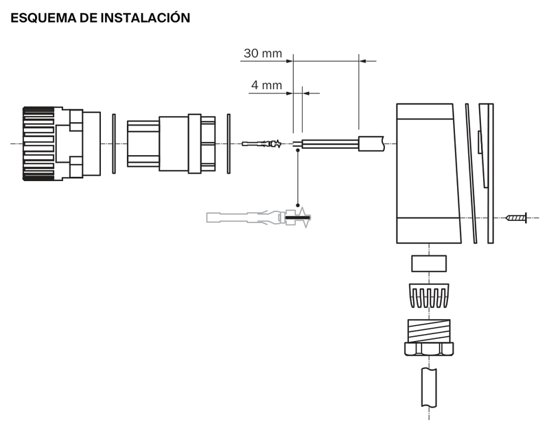 [Klever Portal:5131:270a6216a415] SICK Conector hembra M26 - DOS-0612W000GA3KM0
