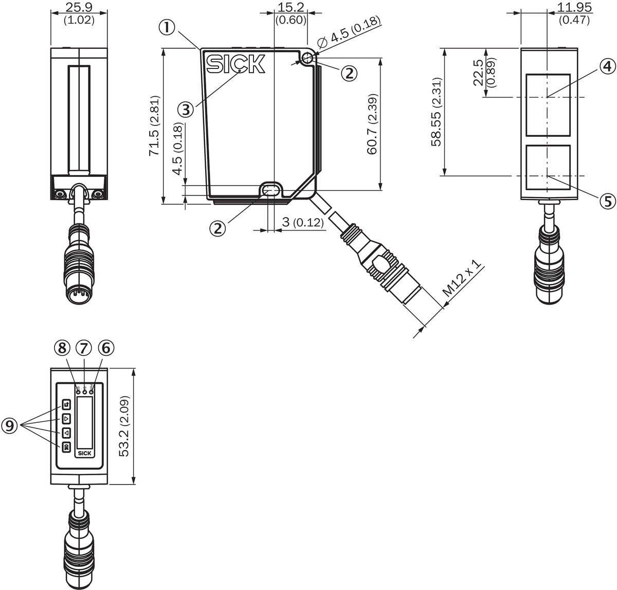 [Klever Portal:5337:18e9cba1cab7] SICK Sensor láser de desplazamiento - OD1000-6001R15