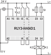 SICK Relé de seguridad para mando bimanual - RLY3-HAND100