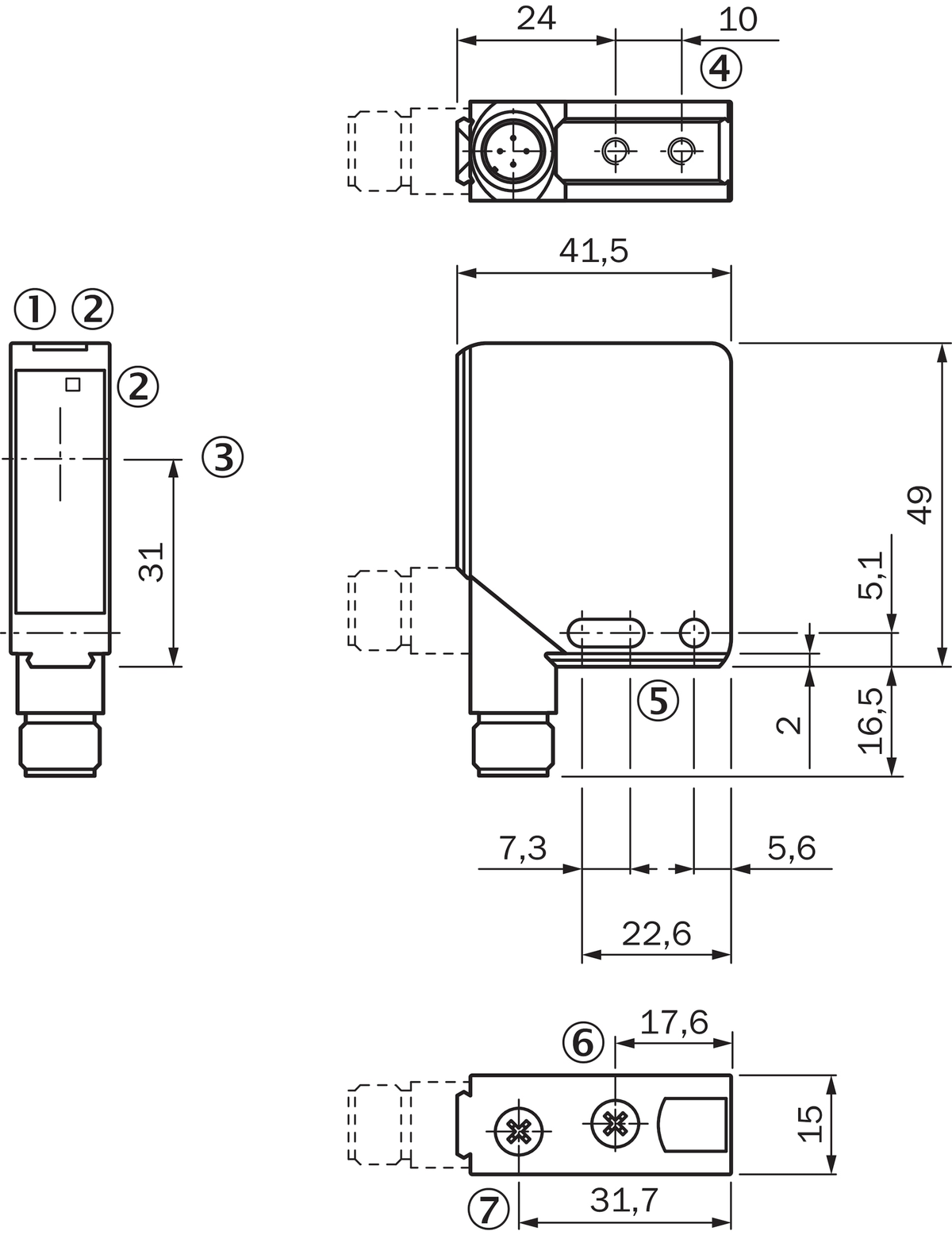 [Klever Portal:5960:0603cda0400e] SICK Receptor de barrera láser - WE12L-2P431