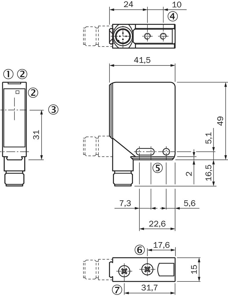 [Klever Portal:5960:0603cda0400e] SICK Receptor de barrera láser - WE12L-2P431