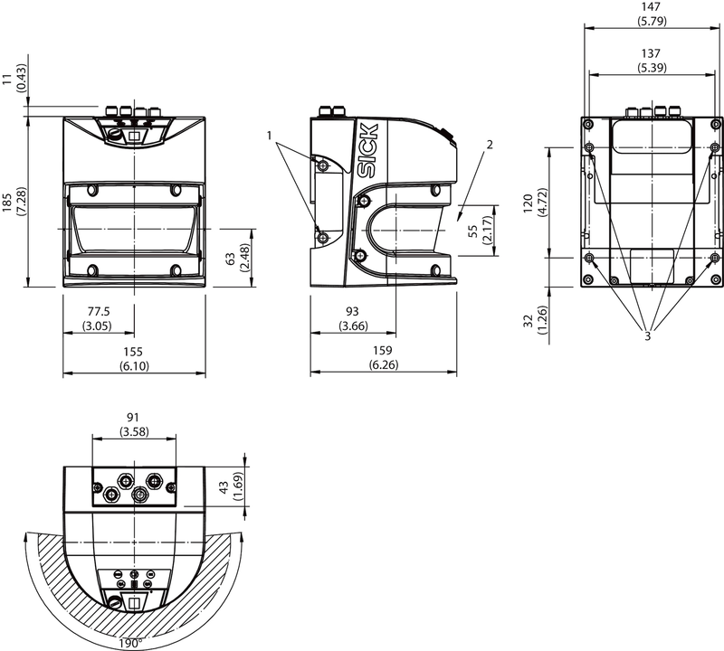 [Klever Portal:6327:2e75a420db96] SICK Sensor de caudal de material a granel - LMS511-20190