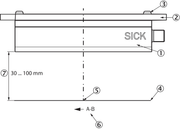 SICK Sensor de movimiento sin contacto - NCV50B-11CCP100100