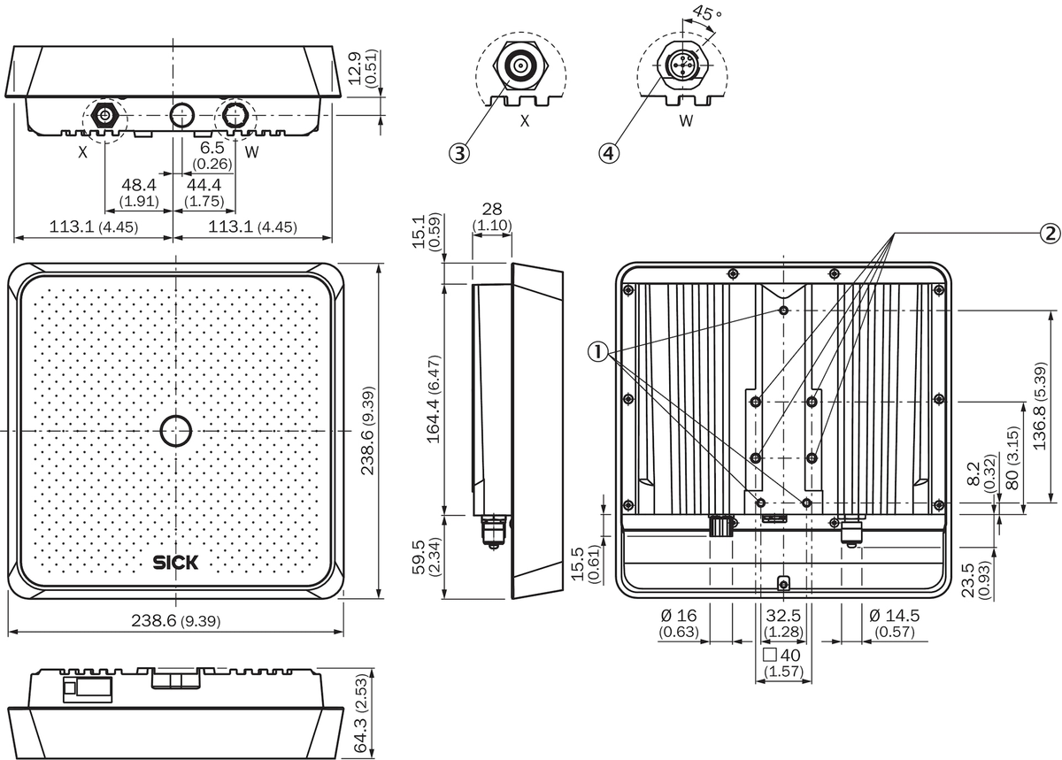[Klever Portal:6447:cb9c1b7b1e04] SICK Antena RFID UHF - RFA630-101
