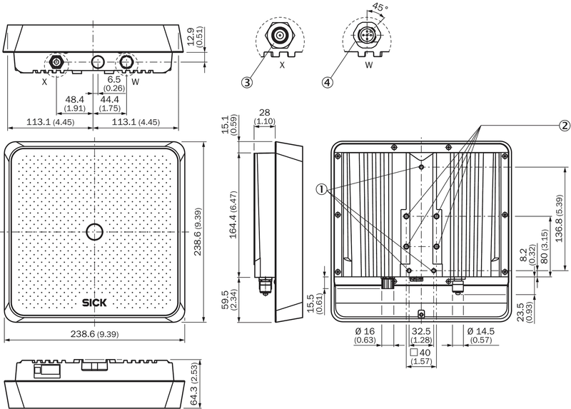 [Klever Portal:6447:cb9c1b7b1e04] SICK Antena RFID UHF - RFA630-101