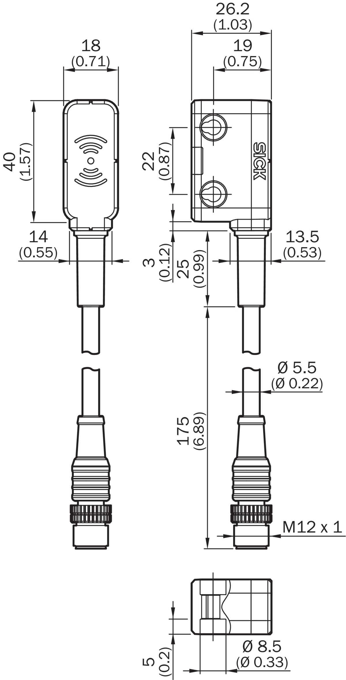 [Klever Portal:6700:f3eb21914bb0] SICK Interruptor de seguridad RFID - STR1-SASM0AC5