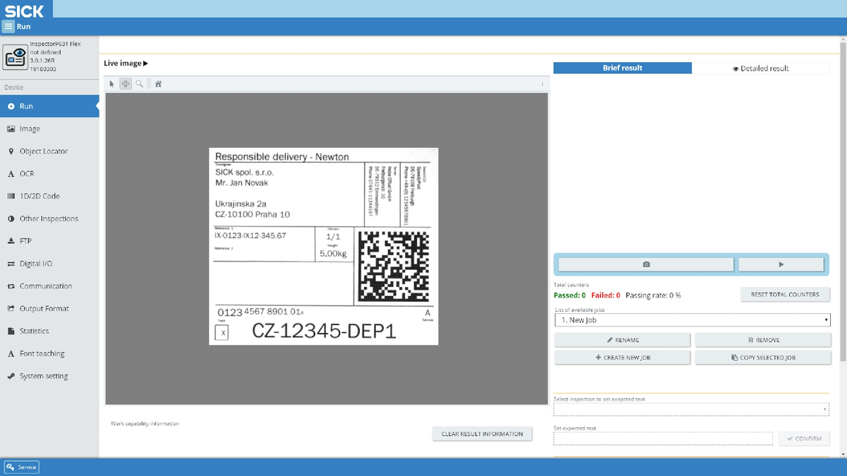 [Klever Portal:6737:0eec6577bb6d] SICK Sistema de verificación de etiquetas - LBC654