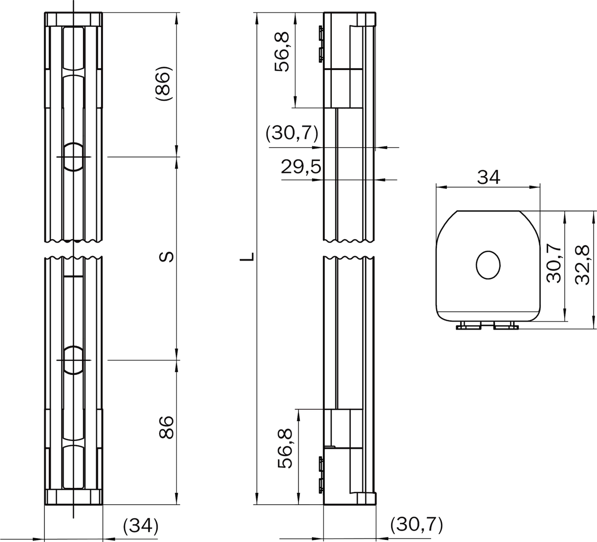 [Klever Portal:6770:90f830295acf] SICK Unidad pasiva de barrera de seguridad - PSN02-2301