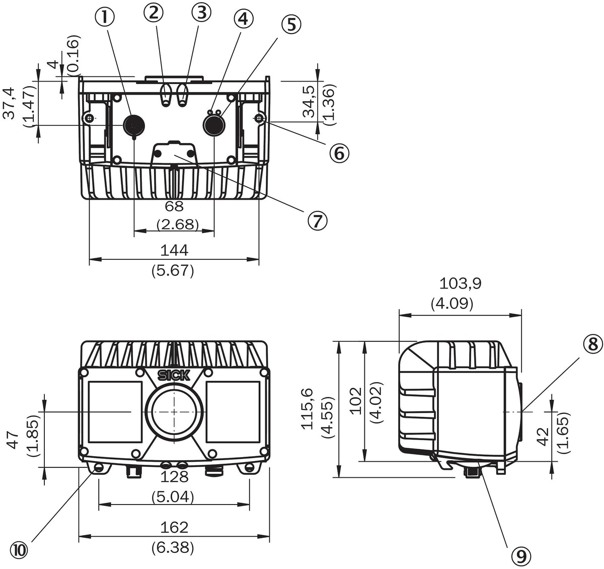[Klever Portal:6846:9022f70201ff] SICK Sensor de visión 3D Visionary-T - V3S140-2AABAAB