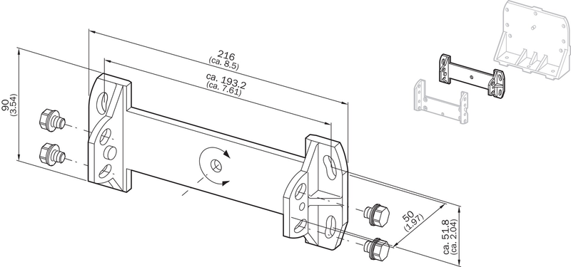 [Klever Portal:6891:1a7277470f56] SICK Soporte ajustable para S3000 - Kit de fijación 2