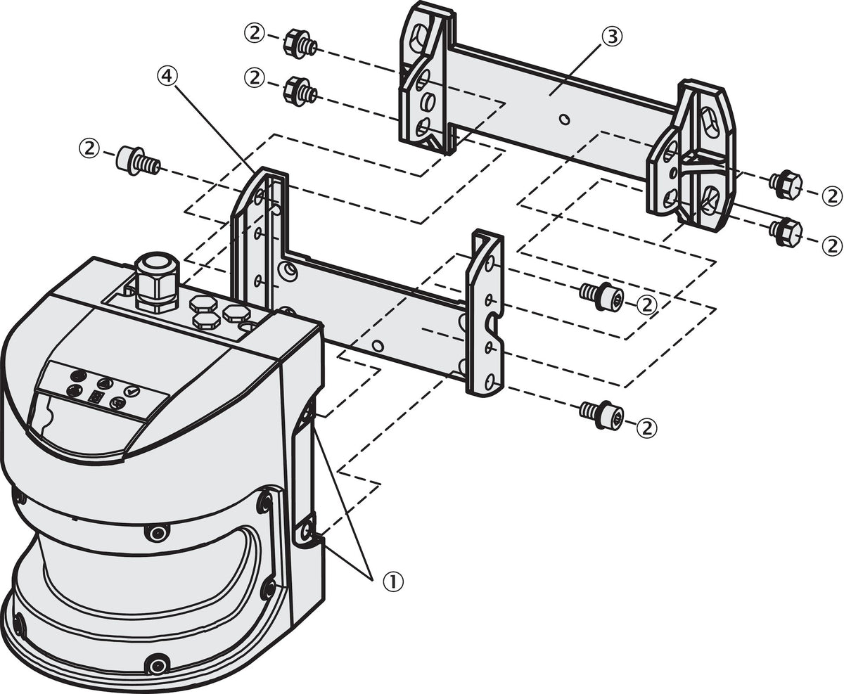 [Klever Portal:6892:64892b1e6765] SICK Soporte ajustable para S3000 - Kit de fijación 2