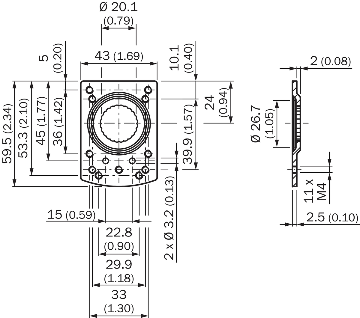 [Klever Portal:6901:1e463a4758b4] SICK Placa de fijación universal - BEF-KHS-N02
