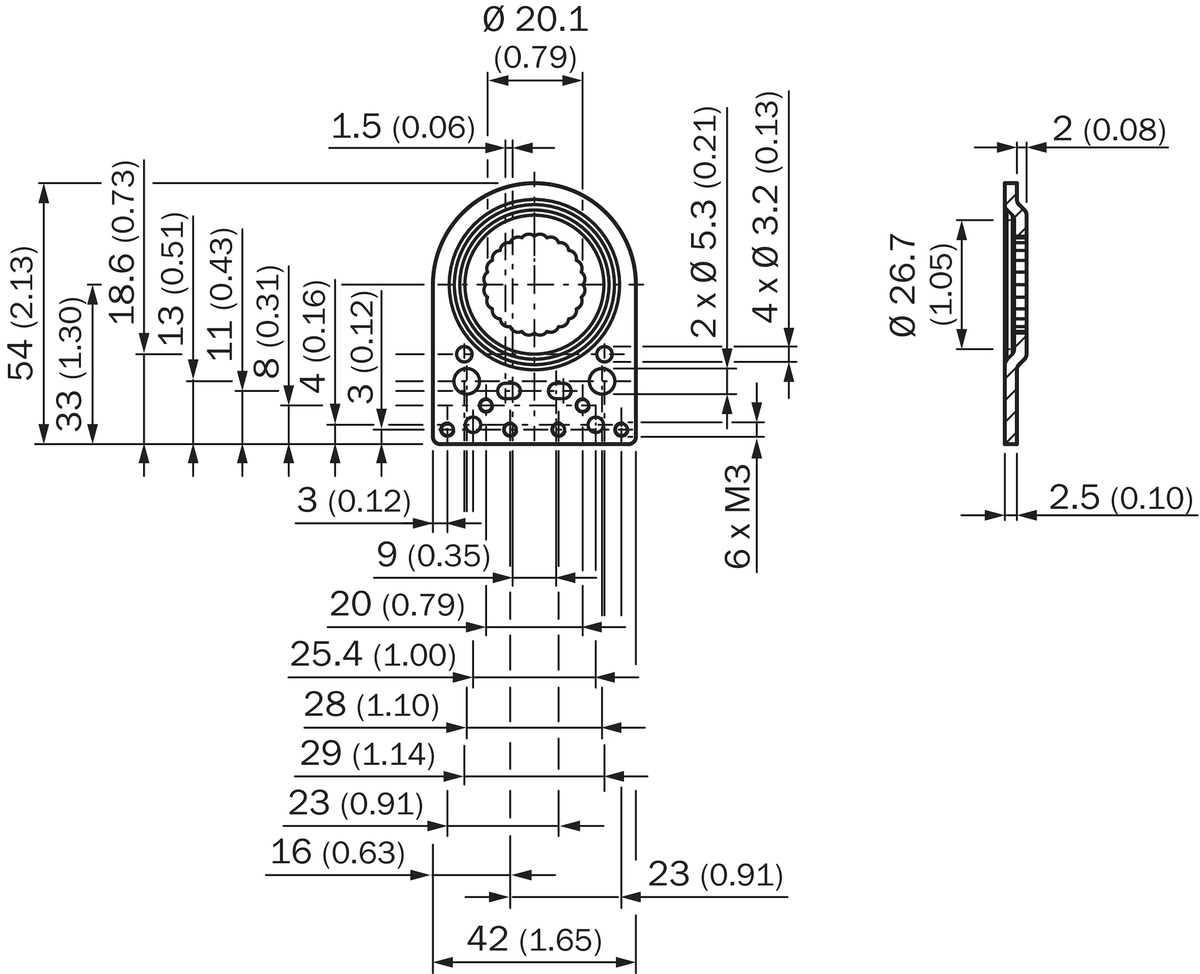 [Klever Portal:6955:6e924eef5168] SICK Placa de fijación N08 - BEF-KHS-N08