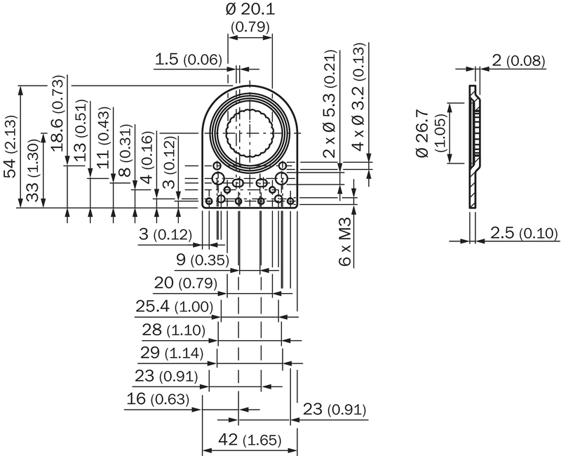 [Klever Portal:6955:6e924eef5168] SICK Placa de fijación N08 - BEF-KHS-N08