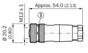 SICK Conector hembra M12 de 4 polos recto - DOS-1204-G
