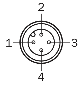 [Klever Portal:7062:077a65f78560] SICK Conector hembra M12 de 4 polos recto - DOS-1204-G