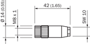 SICK Conector hembra M8 de 4 polos recto - DOS-0804-G