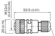 SICK Conector hembra M12 de 8 polos recto - DOS-1208-G