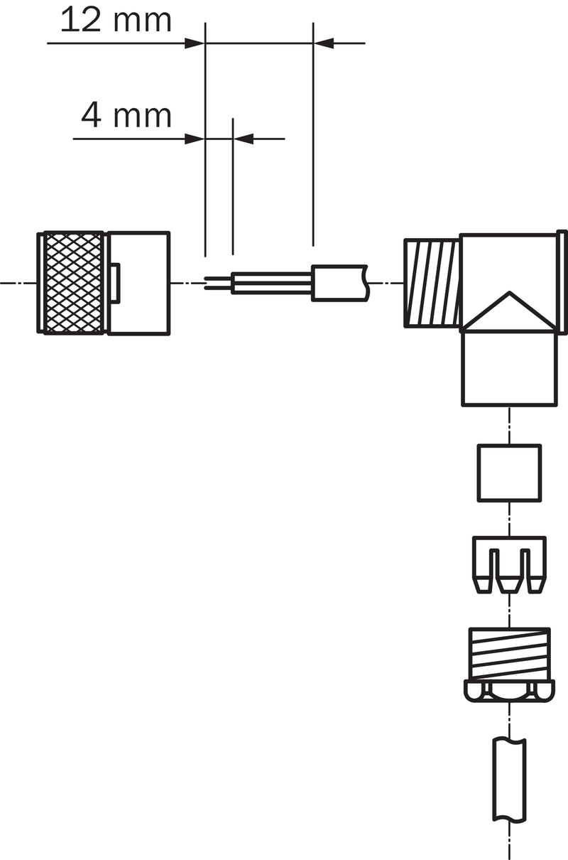 [Klever Portal:7096:e659f34a9997] SICK Conector hembra M8 de 4 polos acodado - DOS-0804-W