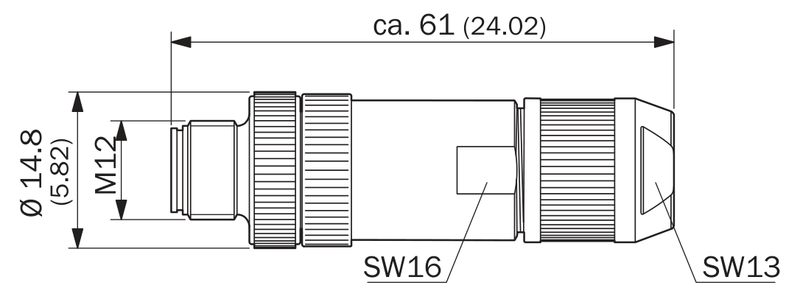 [Klever Portal:7105:49342afec6ae] SICK Conector macho M12 Ethernet de 4 polos - STE-1204-GE01