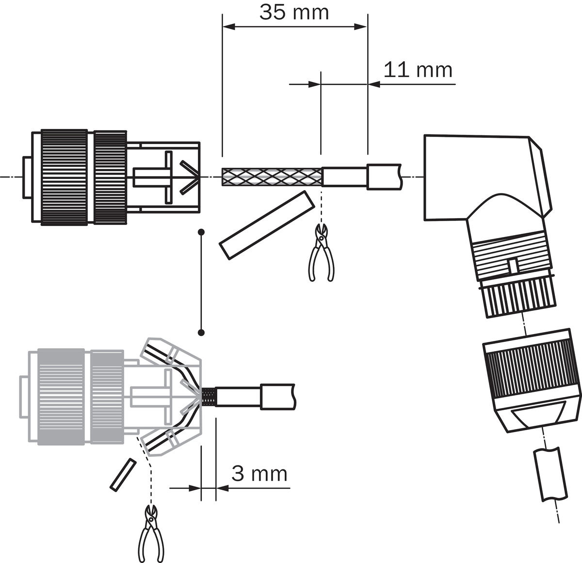 [Klever Portal:7106:f49271b462e1] SICK Conector macho M12 Ethernet de 4 polos - STE-1204-GE01