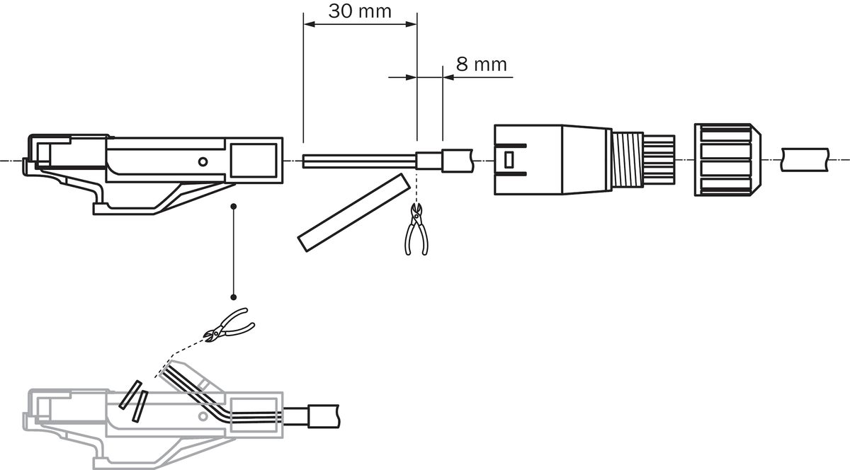 [Klever Portal:7116:49bf700a2aad] SICK Conector RJ45 Ethernet PROFINET de 4 polos - STE-0J04-GZ