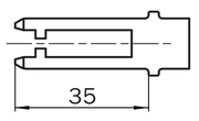 SICK Accionador acodado rígido con marcha en inercia para i10 Lock - iE10-A4