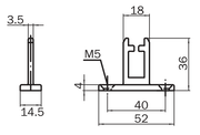 SICK Accionador recto rígido para i14 Lock - iE14-S1