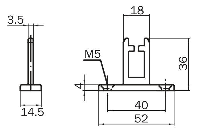 [Klever Portal:7136:0ac83d78243d] SICK Accionador recto rígido para i14 Lock - iE14-S1