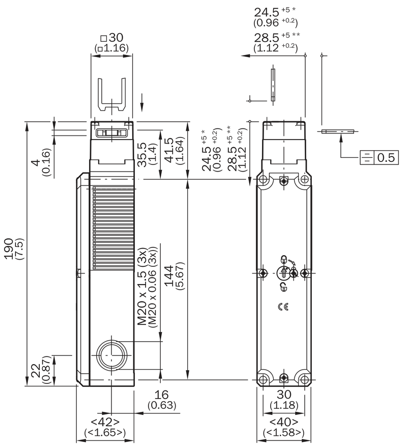 [Klever Portal:7145:9d93bb980c40] SICK Interruptor de seguridad con bloqueo i110 Lock - i110-E0453