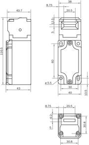 SICK Interruptor de seguridad electromecánico i110S - i110-SA223