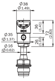 SICK Sensor de presión relativa PBS Hygienic 0 a 1 bar - PBSH-RB1X0SHGEENMA0Z
