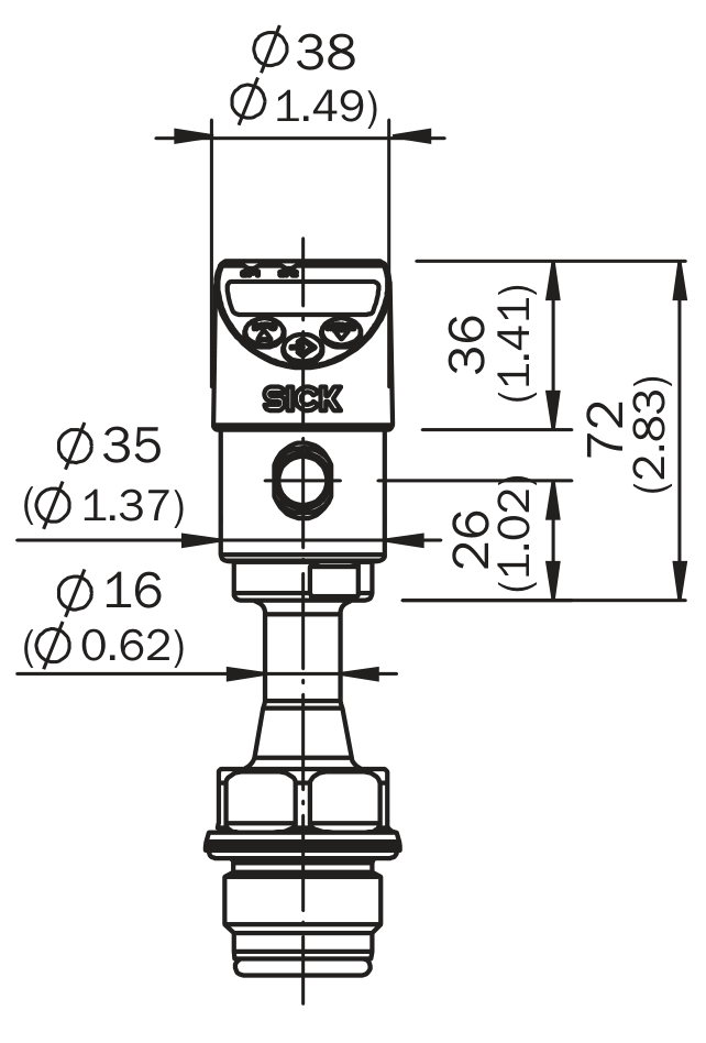 [Klever Portal:7210:59a55d3acb17] SICK Sensor de presión relativa PBS Hygienic 0 a 1 bar - PBSH-RB1X0SHGEENMA0Z