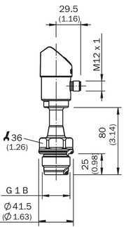 SICK Sensor de presión relativa PBS Hygienic 0 a 1 bar - PBSH-RB1X0SHGEENMA0Z