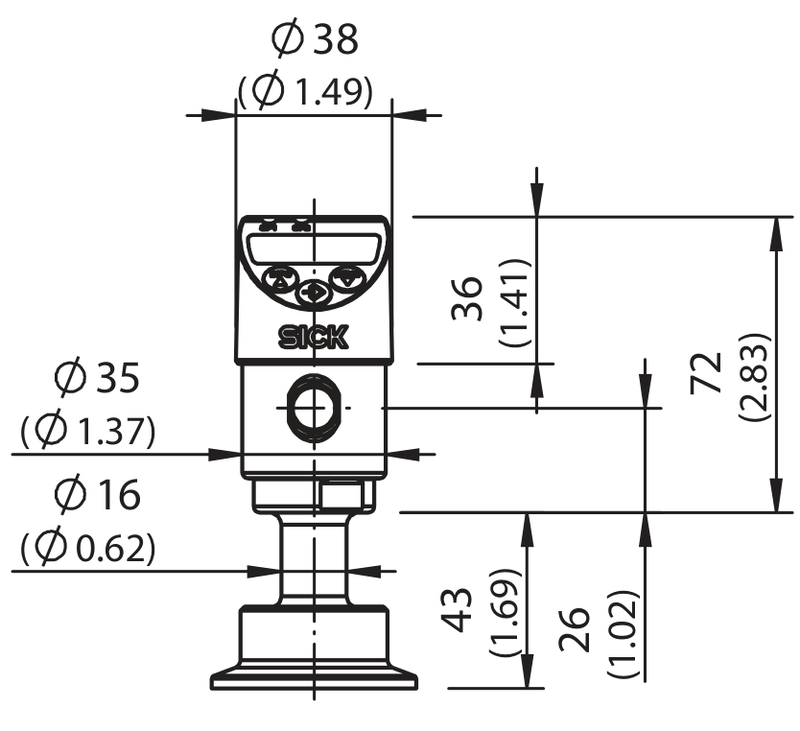 [Klever Portal:7215:663b4e281bde] SICK Sensor de presión relativa PBS Hygienic 0 a 16 bar - PBSH-RB016ST1S0BMA0Z