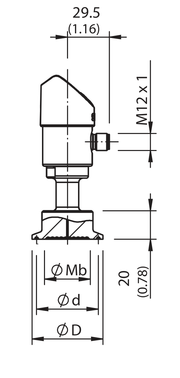 SICK Sensor de presión relativa PBS Hygienic 0 a 16 bar - PBSH-RB016ST1S0BMA0Z