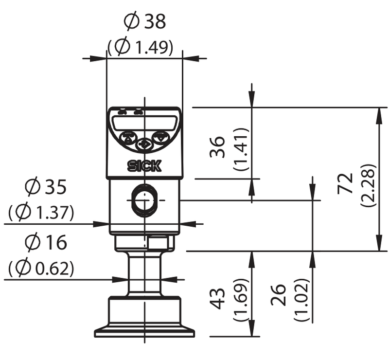 [Klever Portal:7220:2e33eab3dd97] SICK Sensor de presión absoluta PBS Hygienic 0 a 16 bar - PBSH-AB016SD4S0NMA0Z