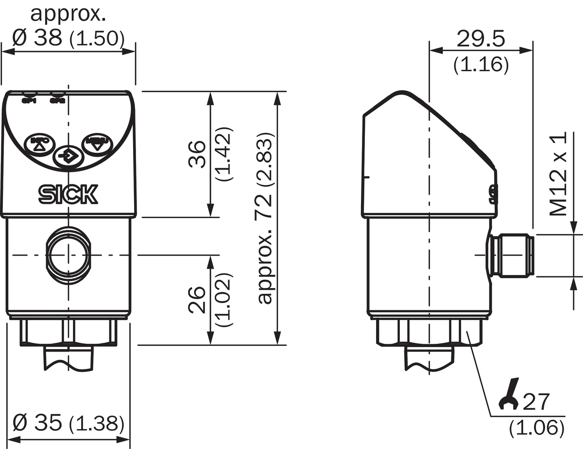 [Klever Portal:7236:c1cedf8f891a] SICK Sensor de presión absoluta PBS plus 0 a 25 bar - PBS2-AB025SN1SS0Q5A0Z