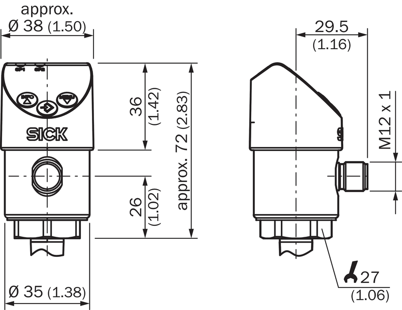 [Klever Portal:7236:c1cedf8f891a] SICK Sensor de presión absoluta PBS plus 0 a 25 bar - PBS2-AB025SN1SS0Q5A0Z