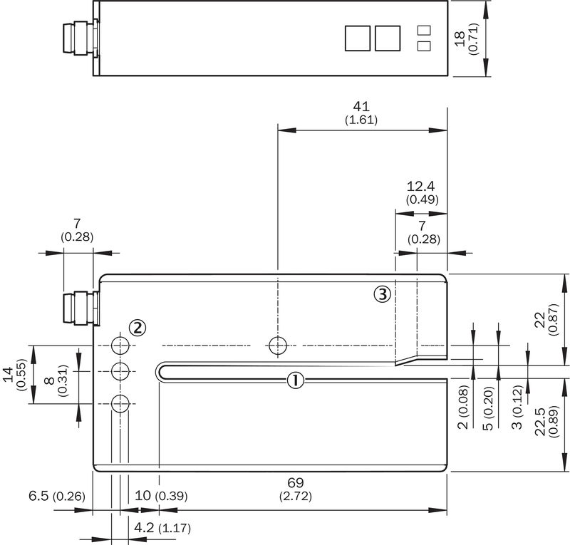 [Klever Portal:7250:25b30e4f06ac] SICK Sensor de horquilla ultrasónico para etiquetas - UFN3-70B413