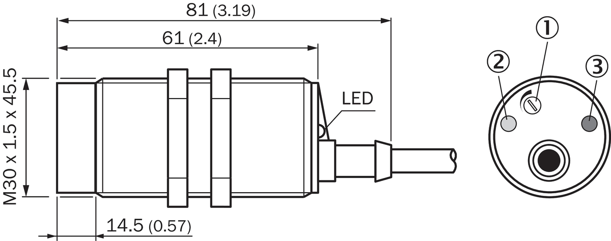 [Klever Portal:7255:0322fb9a3fc3] SICK Sensor capacitivo M30 de 25 mm - CM30-25NPP-EW1