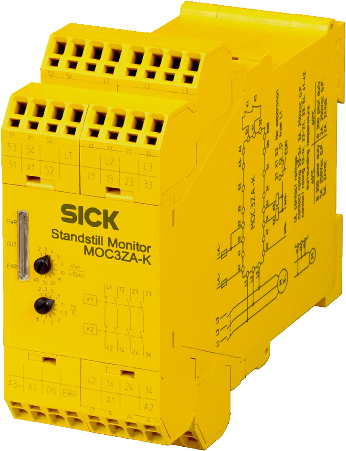 [Klever Portal:7341:3f24a2fae100] SICK Monitor de parada segura 230 V AC - MOC3ZA-KAZ33A3