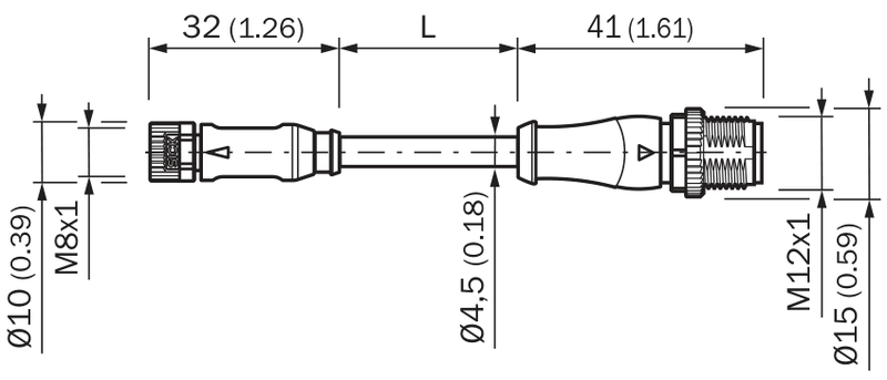 [Klever Portal:7390:726aa1578e63] SICK Cable sensor-actuador M8 a M12 de 0,6 m - YF8U14-C60UA3M2A14