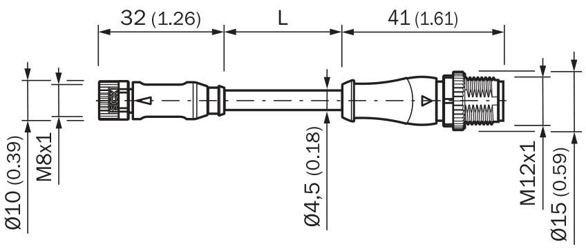 [Klever Portal:7390:726aa1578e63] SICK Cable sensor-actuador M8 a M12 de 0,6 m - YF8U14-C60UA3M2A14