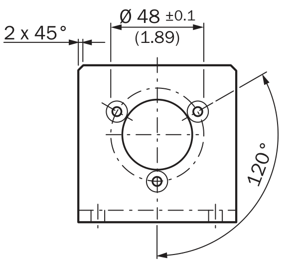 [Klever Portal:7435:2511a63d2f4e] SICK Escuadra de fijación para encoder con centraje de 36 mm - BEF-WF-36