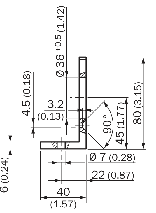 [Klever Portal:7436:b94f8e90c5b4] SICK Escuadra de fijación para encoder con centraje de 36 mm - BEF-WF-36
