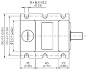 SICK Soporte de cojinete Heavy Duty para encoder - BEF-FA-LB1210